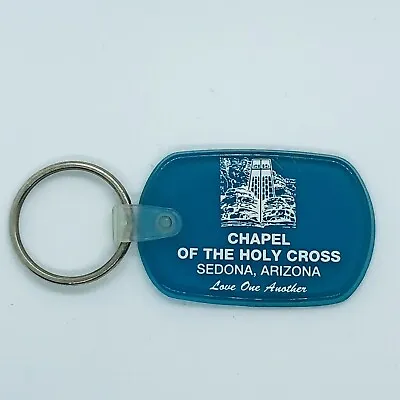 $4.95 • Buy Vtg Chapel Of The Holy Cross Souvenir Rubber Keychain - Sedona, AZ 
