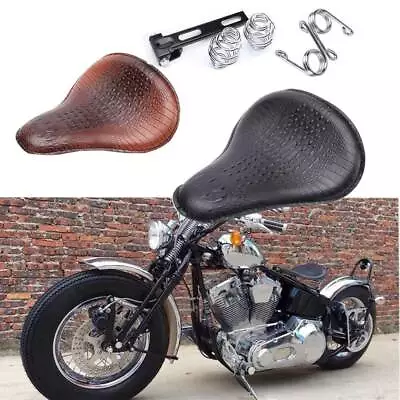 Alligator Leather Spring Solo Seat For Yamaha V Star 650 XVS650 XVS950 Bobber Au • $83.25