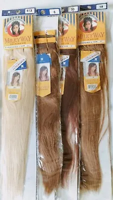 European 100% Remy Human Hair Straight Extension Milky Way Weave Length 18inch • £58.99