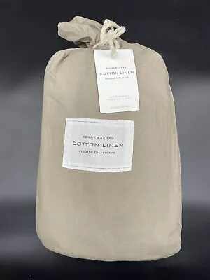 Restoration Hardware Stonewashed Cotton Linen Queen Sheet Set Prairie Nwt • $425