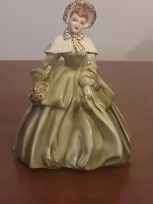 MCM Pasadena FLORENCE CERAMICS California ABIGAIL Figurine MINT GREEN DRESS Gold • $34.99