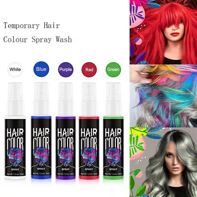 New Temporary Hair Colour Spray Wash Out Party Fancy Dress Assorted Colors Dye • £4.14