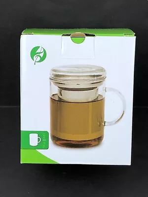 Adagio Teas Inc-  Glass Tea Mug With Infuser And Lid 14 Oz New • $24.99