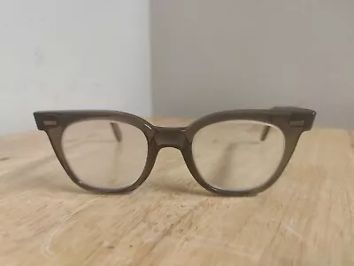 Vtg 60s Rare Minus Logo Clear Frames Titmus Z87 Eyeglasses Thick Strong Glasses  • $59.99