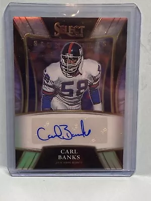 JA3049 2021 Select CARL BANKS Auto Signatures Silver Legend NY Giants • $14.75