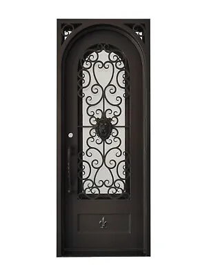 Coppell  Single Front Entry Iron Door Rain Glass 38 X 96  Right Hinge Active • $2495