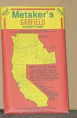 Early 1990's Metsker's Map Of Garfield County Washington • $6.99