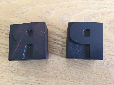 £0.99 • Buy Vintage Wooden Letterpress Printing Blocks