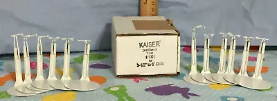 1 DOZEN KAISER DOLL STANDS In BOX 1001 White For 3.5 To 6 Inch Dolls   (T91) • $29.50