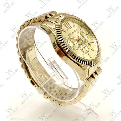 New Michael Kors MK8281 Lexington Gold Stainless Steel Chronograph Men's Watch • $107.30