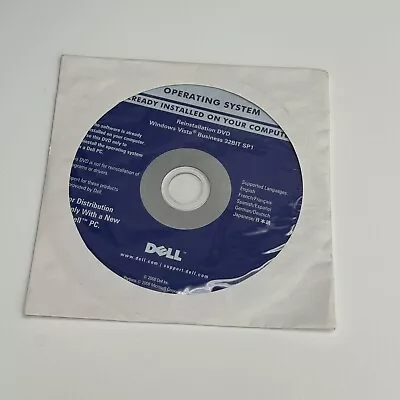 Dell Reinstallation DVD CD For Windows Vista Business 32-Bit 2008 SP1 • $7.55
