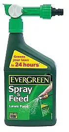 Evergreen Spray & Feed Lawn Food - 1 Litre - 100m Squared Coverage Appox • £13.85