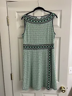 Women’s Medium Max Studio  Blue Green Pattern  Summer Dress • $12