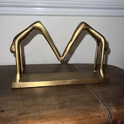 Vintage Modern Abstract Gymnastic Sculpture Figures MCM BRASS • $39.99