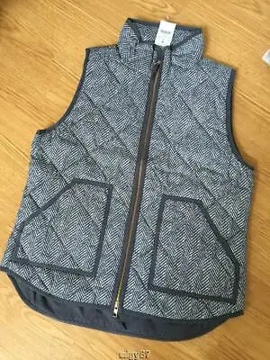Womens Sold Out J Crew Factory Steely Slate Gray Herringbone Vest XS Blogger Fav • $42.99
