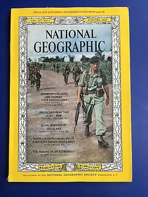 National Geographic January 1965 Americans In Action In Vietnam With Map • $22.99