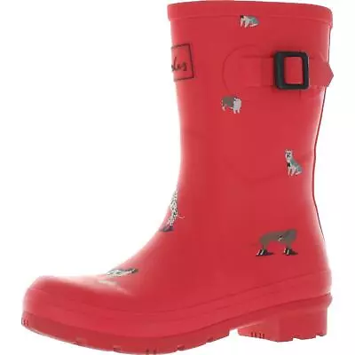 Joules Girls JNR Roll Up Pink Wellington Boots 7 Medium (BM) Big Kid BHFO 3630 • $14.99