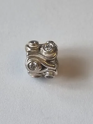 (863) GENUINE Pandora Charm Bead Swirls Cubic Zirconia • £14.99