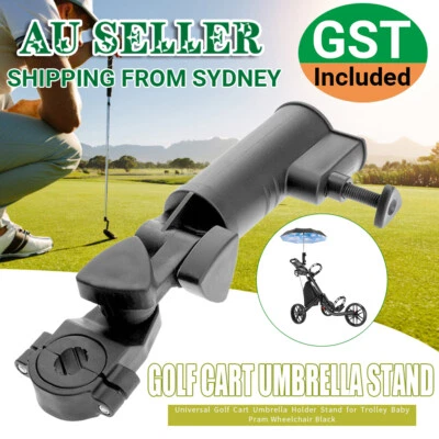 $19.85 • Buy Adjustable Golf Club Umbrella Holder Stand For Buggy Cart Baby Pram Wheelchair