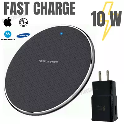 10W Wireless Fast Charger Charging Stand Dock For IPhone X XR 11 Samsung Android • $5.76