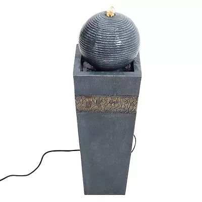 £89.95 • Buy LED Rotating Rock Ball Water Feature Garden Fountain Ornaments Electric UK Plug