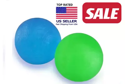 $7.99 • Buy 2 Stress Ball Therapy Relief Squeeze Round Hand Grip Exercise Ball Muscle Finger