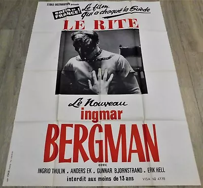 The Rite Riten French Movie Poster Original 47 63  1969 Ingmar Bergman • $279