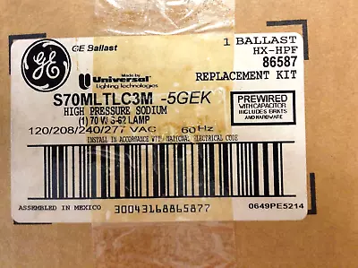 86587 GE Ballast Replacement Kit S70MLTLC3M For 70W-5GEK For One S-62 HPS Lamp • $45.99