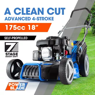 PRESALE POWERBLADE 18  Self-Propelled Lawn Mower 175cc Petrol Push Lawnmower • $407