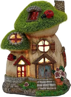 TERESA'S COLLECTIONS Garden Ornaments Outdoor For Garden Gifts Flocked Solar • £30.99