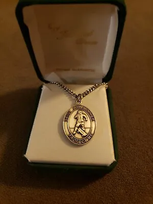 Skateboarding St. Christopher Necklace Male 24  Chain • $100