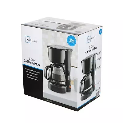 Mainstays Black 5 Cup Drip Coffee Maker • $14.65
