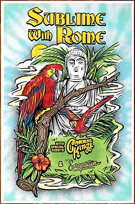 $34.99 • Buy SUBLIME WITH ROME Blessings 2019 Tour Ltd Ed New RARE Poster! COMMON KINGS