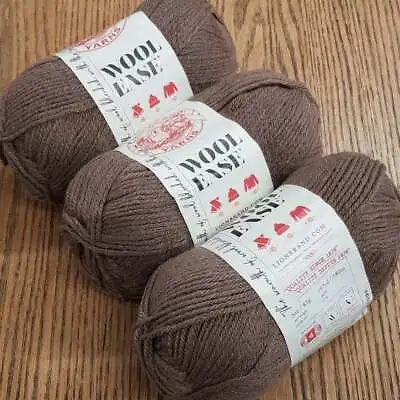 £9.99 • Buy 3 X 85g, Lion Brand Wool-Ease Knitting Yarn, Thrush, Brown