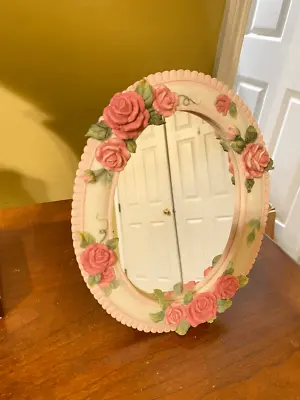 Montefiore Collection Womens Decorative Bedroom Dressing Table Oval Mirror Pink  • $64