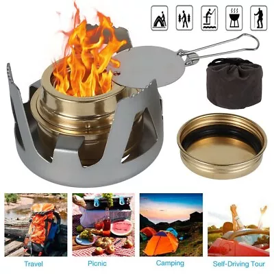 Portable Mini Survival Alcohol Stove Burner Backpacking Hiking Camping Outdoor • $14.96