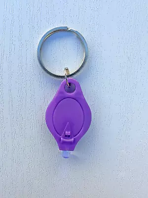 Mini LED Light Purple Keychain Outdoor Safety Badge Reel Lanyard Accessory  • $1.99