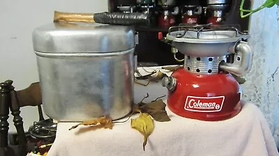 Vtg 8-1970 COLEMAN 502 SPORTSTER SINGLE BURNER CAMPING STOVE W/metal Case • $160.75