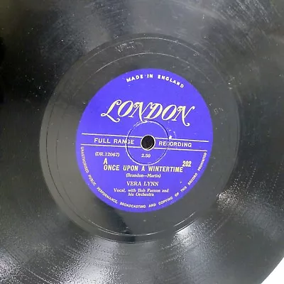 Vera Lynn 78 ONCE UPON A WINTERTIME You Can't Be True Dear UK London VG+  G 1109 • $15.99