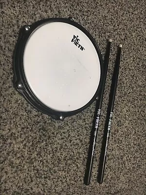 Vic Firth 8 Inch Practice Drum  Pad And Set Of Steve Gadd Sticks • $27