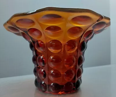 Vintage Mid-Century Art Glass Vase Bowl Space Age Vase • $90