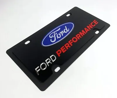 Premium Black Ford Performance License Plate W/ Logo Emblem • $39.95