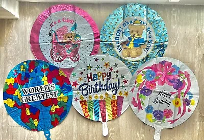 New Lot Of 5 Vintage 1980’s Helium Large Mylar Assortment Of Anagram Balloons • $10