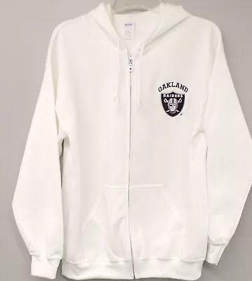 NFL Oakland Raiders Adult Embroidered Full Zip Hoodie S-4XL LT-4XLT New • $39.99