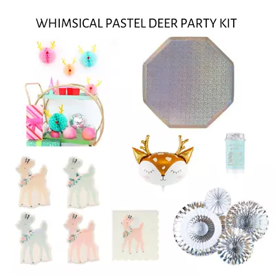 Whimsical Pastel Deer Christmas Party Kit • $29