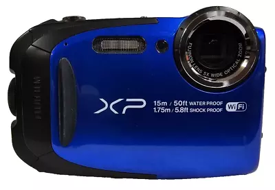 FujiFilm FinePix XP80 16.4MP Blue Waterproof Digital Camera W/ 5x Optical Zoom • $134.96