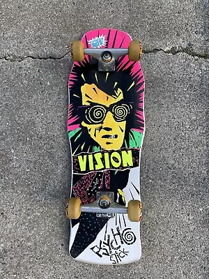 Rare Vision Black Dipped Psycho Stick Tri Color Skateboard W/independent Trucks • $194.49