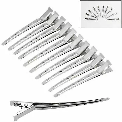 Metal Hair Sectioning Clips Sprung Strong Grip Hairdressing Hair Clip 24 Pieces • £3.99