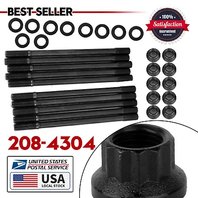 For 93-01 Honda Prelude H22 Engine 12-point Cylinder Head Studs Gasket Set Black • $56.99