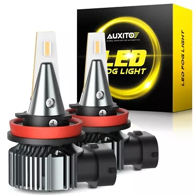 AUXITO H11 H8 H9  LED Amber Yellow Fog Light DRL Bulbs Lamp Super Bright 6000LM • $21.99